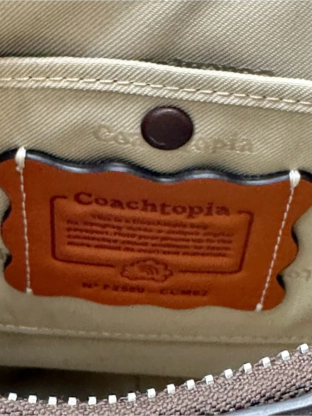 EUC Coachtopia Alter/Ego Crescent Small Shoulder Bag Maple 1